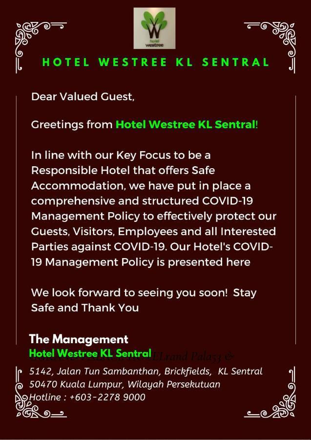 Hotel Westree Kl Sentral Kuala Lumpur Eksteriør bilde